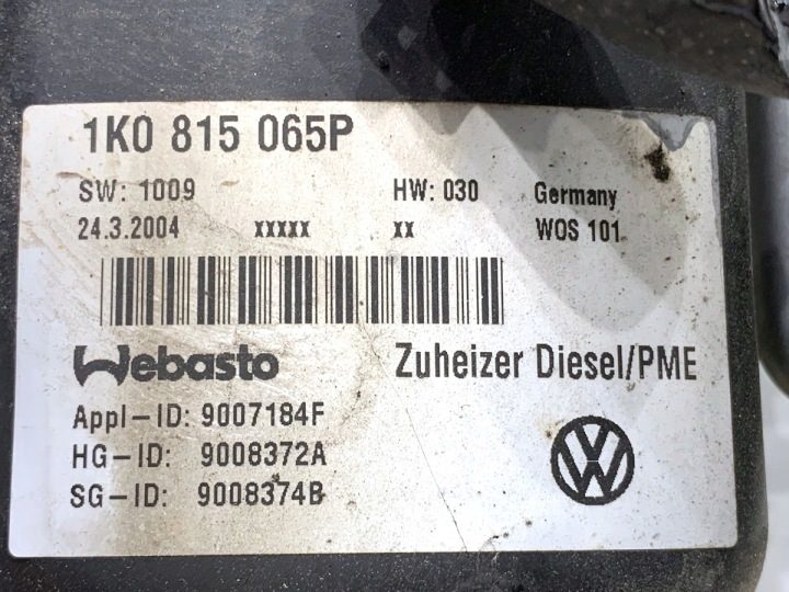 WEBASTO VW TOURAN 1K0815065P Хэтчбек 1.9 03-10, фото 6