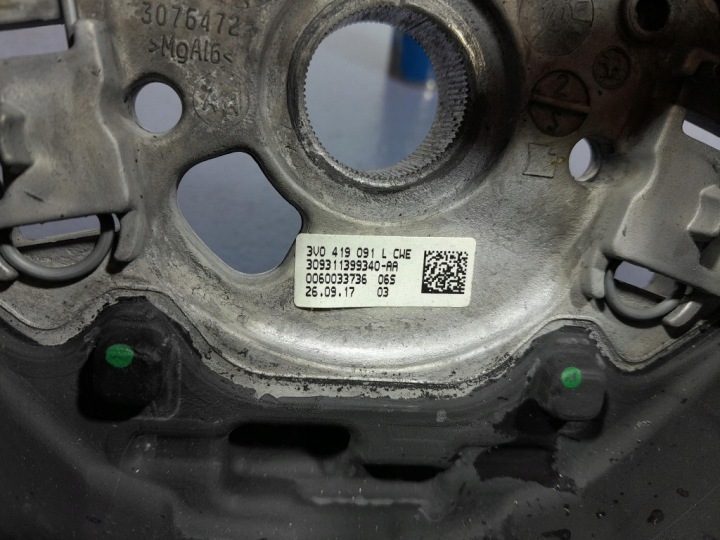 SKODA RAPID РЕСТАЙЛИНГ РУЛЬ МУЛЬТИФУНКЦИОНАЛЬНЫЙ КОЖАНЫЙ 3V0419091L, фото 7
