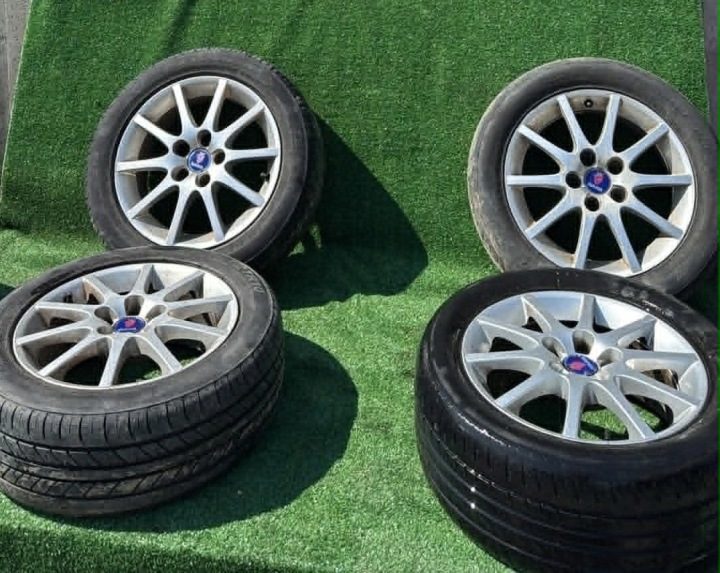 Литые диски колеса Saab OE 93 9-3 5x110 alu43 шины 205/55/16, фото 1