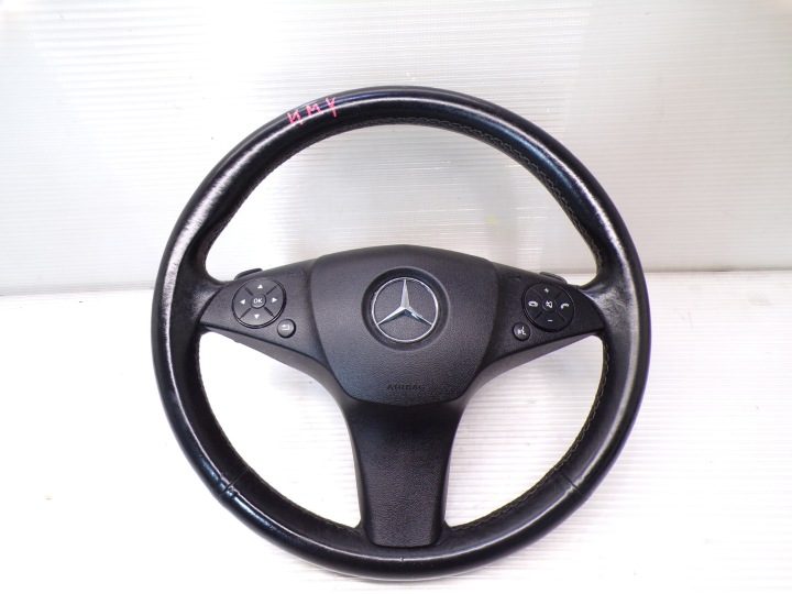 РУЛЬ + AIRBAG MERCEDES W204 W207 КОЖАНЫЙ ЛЕПЕСТКА, фото 1