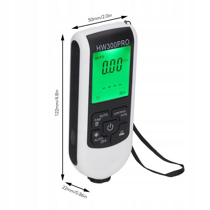 Измеритель толщины краски HW-300PRO - precyzyjny замер кузова, фото 2