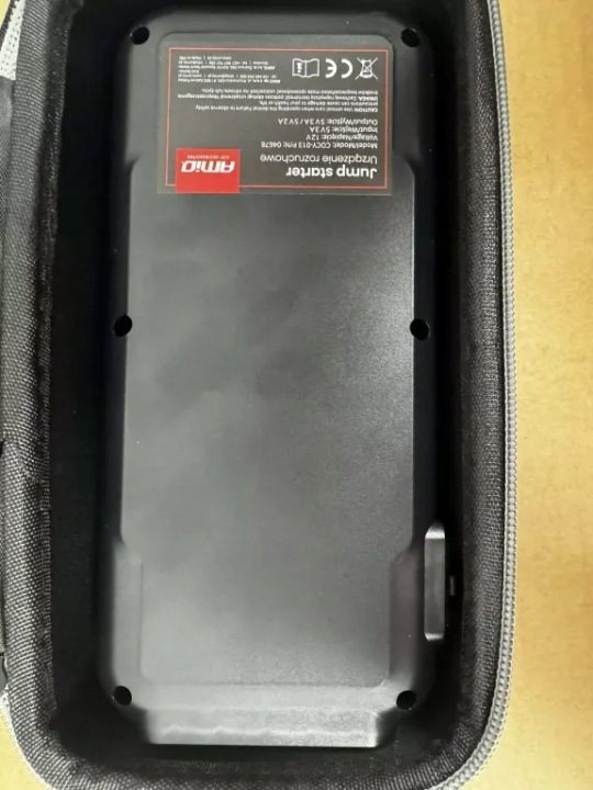 Устройство пусковое 3w1 повербанк фонарик LED 12V 12Ah 1600A Amio-04678, фото 2