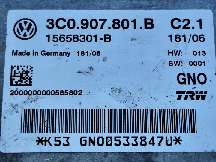 VW PASSAT B6 БЛОК УПРАВЛЕНИЯ РУЧНОГО ТОРМОЗА 3C0907801E 3C0907801B, фото 4