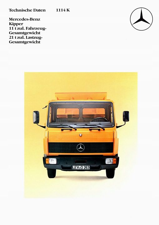 ПРОСПЕКТ MERCEDES-BENZ KIPPER 1114 K, фото 1