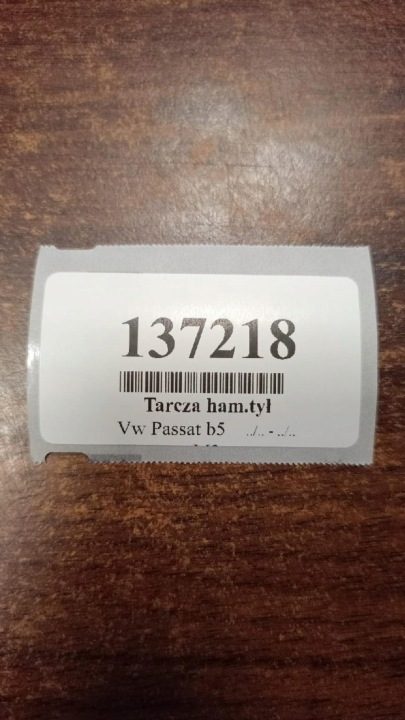 VW PASSAT B5 1.9 TDI ДИСКИ ТОРМОЗНЫЕ ЗАДНИЕ, фото 6