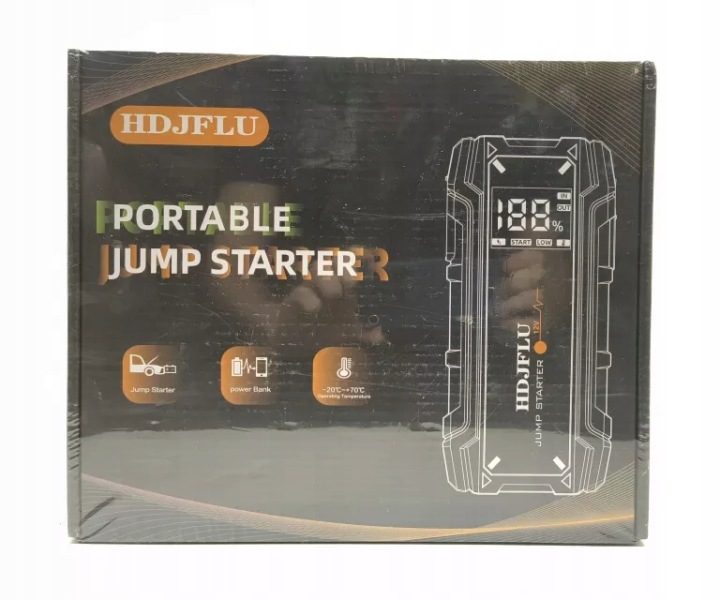 HDJFLU Стартер Skokowy 7500A Повербанк с Kompresorem 24000 мАч LCD, фото 1