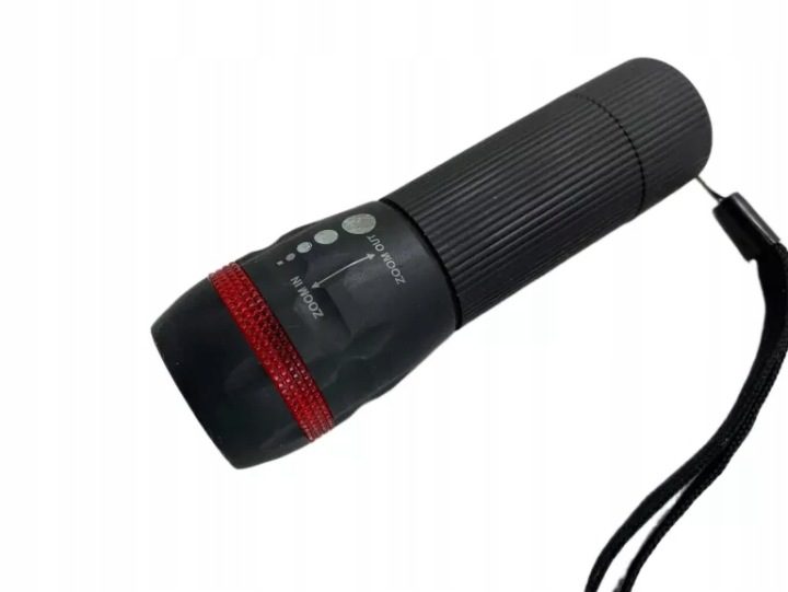 Фонарик Резиновый ADR 3 LED – ЧЕРНЫЙ УНИВЕРСАЛЬНЫЙ odporna на батареи, фото 1
