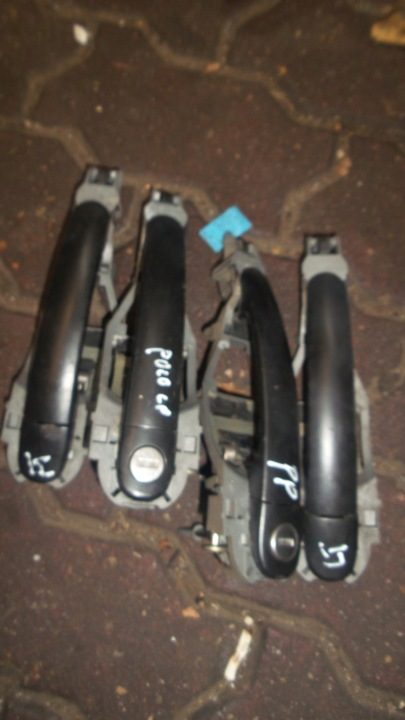 Ручки комплект Polo 9N 5 дв. Кронштейн фары 1.2 12V без ключа, фото 1