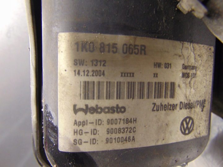 WEBASTO АВТОНОМНЫЙ ОТОПИТЕЛЬ VW TOURAN I 1.9TDI ЕВРОПА, фото 9