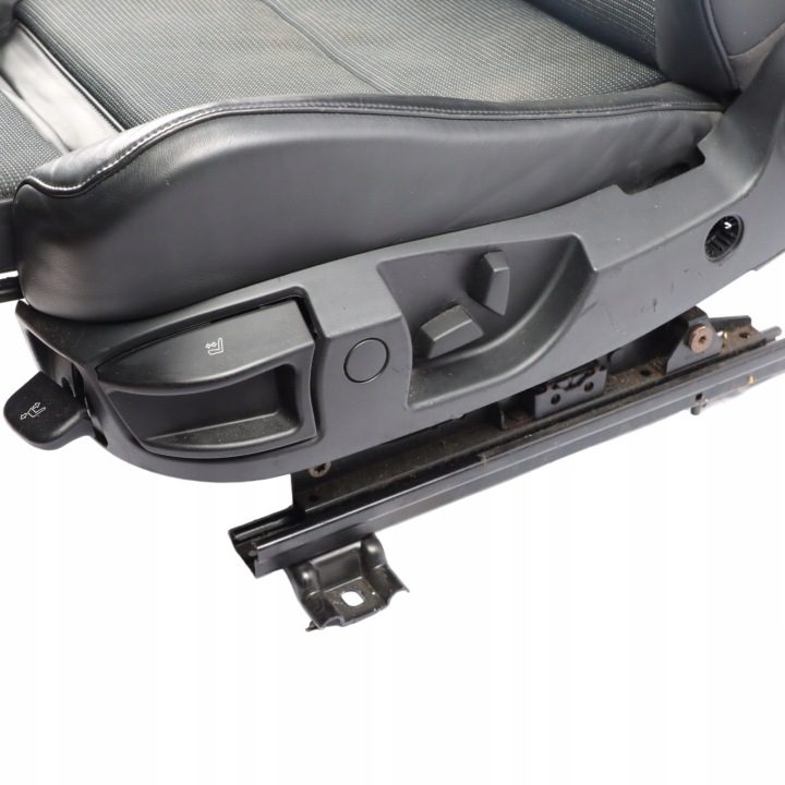 BMW E60 E61 Сиденье Левое Переднее Sport Полукожа Черная, фото 10