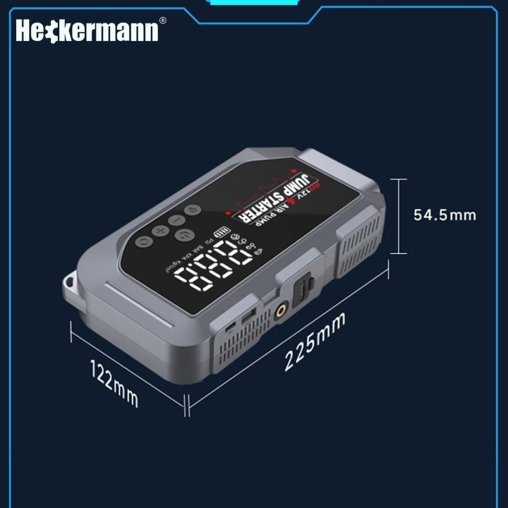 Устройство пусковое Booster Jump стартер 18000 мАч компрессор 150 PSI 2w1, фото 6
