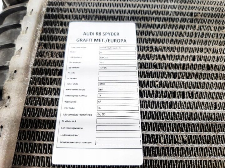 Audi R8 Spyder II 5.2 FSI 620 л.с. Quattro 2018- радиатор охлаждения, фото 5