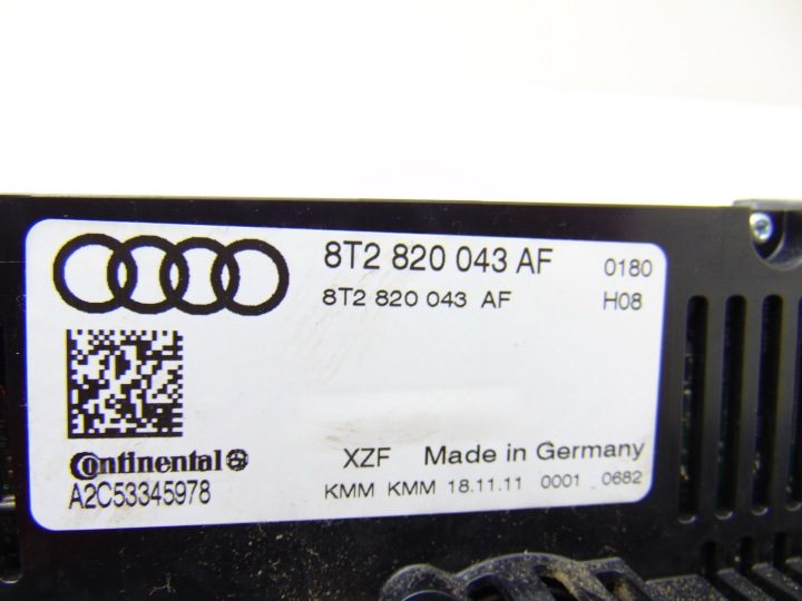 ПАНЕЛЬ УПРАВЛЕНИЯ КОНДИЦИОНЕРА ОБДУВА 8T2820043AF AUDI A4 B8 AUDI A5 8T, фото 4