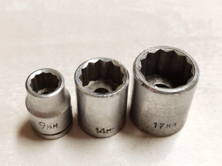 Набор головок 3/8" 12-kątnych 9,14,17 мм, фото 1