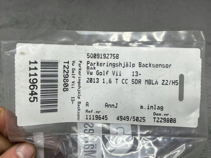 Датчик парковки заднего хода PDC Volkswagen OE 5Q0919275B, фото 4
