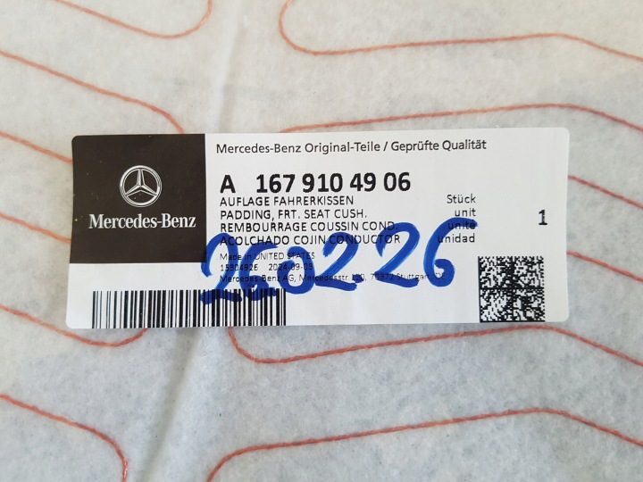 MERCEDES GLE GLS нагревательный элемент поролон сиденья подушка сиденья A1679104906, фото 5