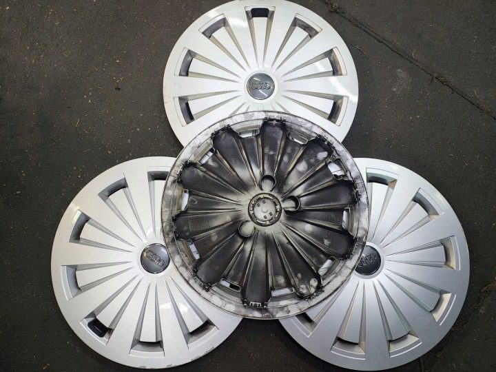4× Колпак Audi OE Оригинальный 16" серебристый, фото 7
