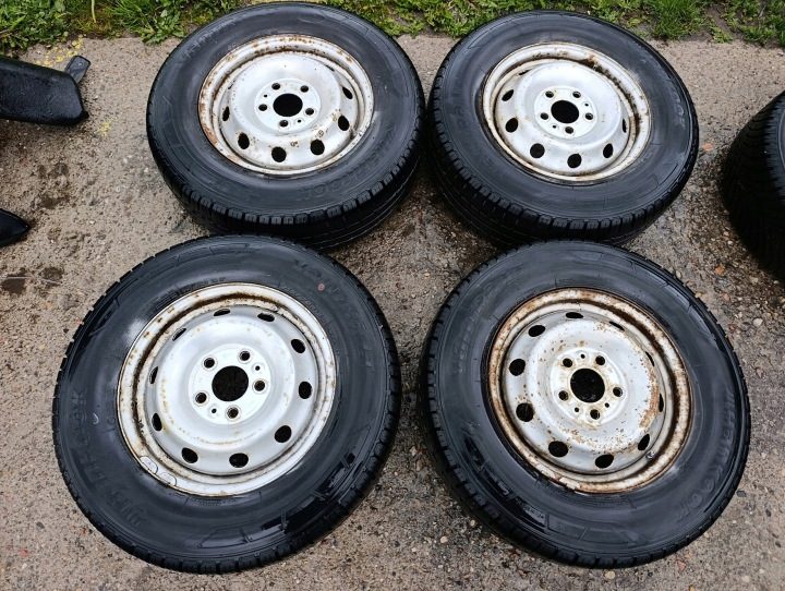 4x КОЛЕСА ДИСКИ ШИНЫ SPRINTER 906 VW CRAFTER 215/70/15C ЛЕТНИЕ ET62 6.5JX16H, фото 1