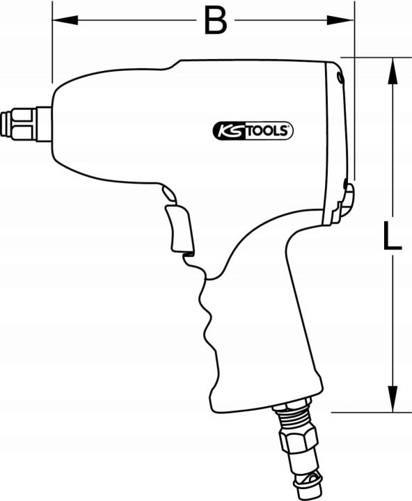 Отвертка ударная (zasil. pneumat.) KS TOOLS 515.1200 W458, фото 4