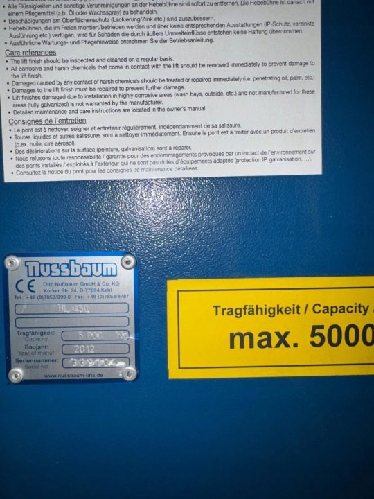 Домкрат 4-kolumnowy с ramionami Nussbaum HL 4.50 SST - 5t. -, фото 7