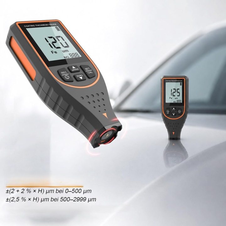 Измеритель толщины краски автомобильной pomiaru 2999 µm dokładność 2% M3065, фото 5