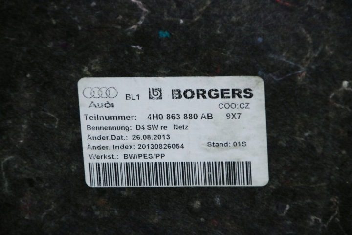AUDI A8 D4 4H ОБШИВКА БАГАЖНИКА ПРАВАЯ 4H0863880AB, фото 5