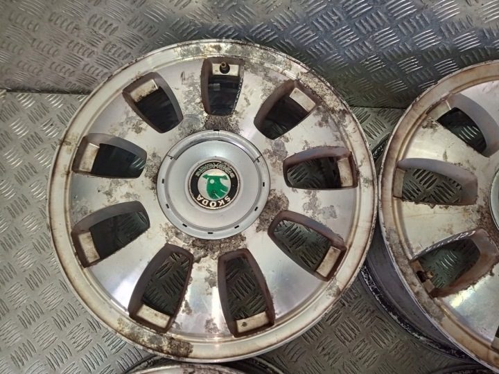 4× Литой диск Skoda OE 6.5" x 16" 5x100, фото 3