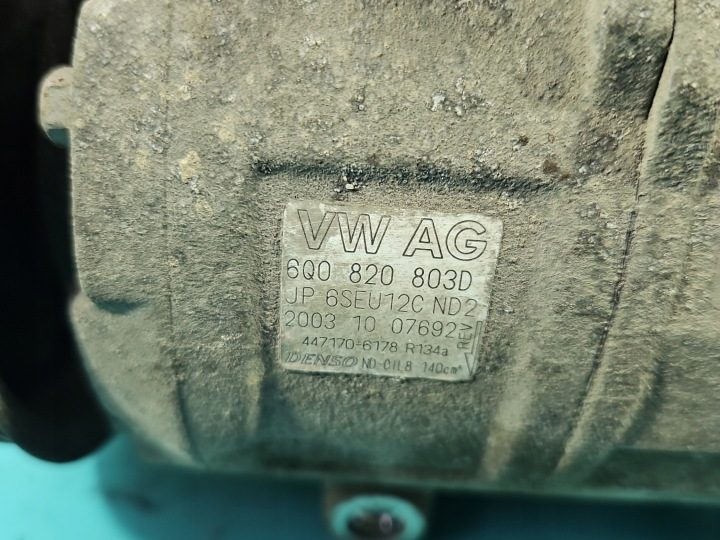 КОМПРЕССОР КОНДИЦИОНЕРА 6Q0820803D SKODA FABIA I 1.4 16V, фото 3