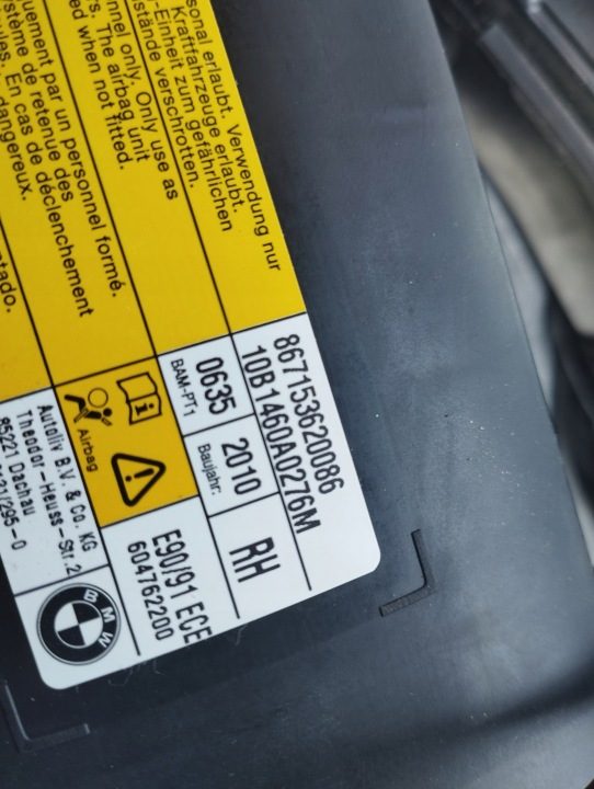 BMW E90 E91 Подушка безопасности сиденья Правая Airbag 7153620, фото 2