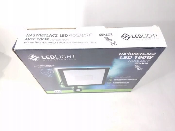 Прожектор фара противотуманная фара 100W наружная + датчик движения IP66, фото 5