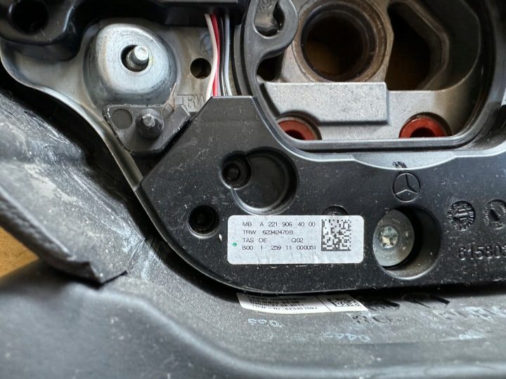 Mercedes W221 рестайлинг руль черный кожа лепестка, фото 6