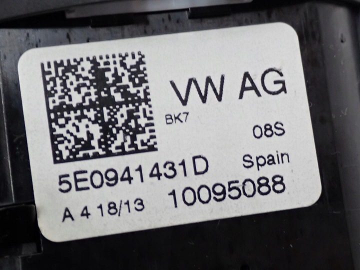 ПАНЕЛЬ ВЫКЛЮЧАТЕЛЬ СВЕТА ЕВРОПА 5E0941431D SKODA OCTAVIA III 5E 13 г., фото 5