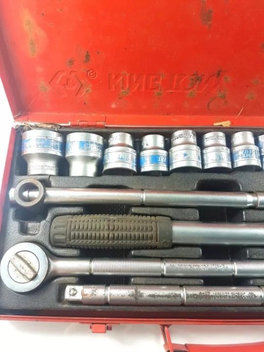 King Тонны КОМПЛЕКТ инструментов НАСАДКИ ДЮЙМОВЫЙ 1/2" 24 шт. 12kątne 4028SR, фото 2