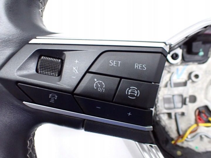 РУЛЬ МУЛЬТИФУНКЦИОНАЛЬНЫЙ КОЖА КРАСНАЯ СТРОЧКА SEAT TARRACO FR 22 г., фото 4