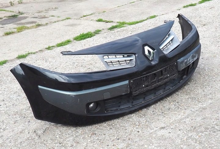 Бампер передний Renault Megane II рестайлинг 06-09 NV676 черный, фото 3