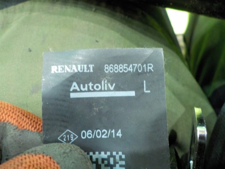 DACIA SANDERO II 1.2 бензин 14 г. ХЭТЧБЕК 5D ремень безопасности левый передний 868854701R, фото 3