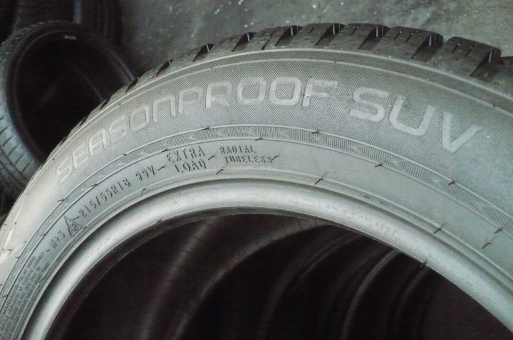 Шина всесезонная Nokian Tyres Seasonproof ВНЕДОРОЖНИК 215/55R18 99 В сцепление на снегу (3PMSF), усилитель (XL), фото 4