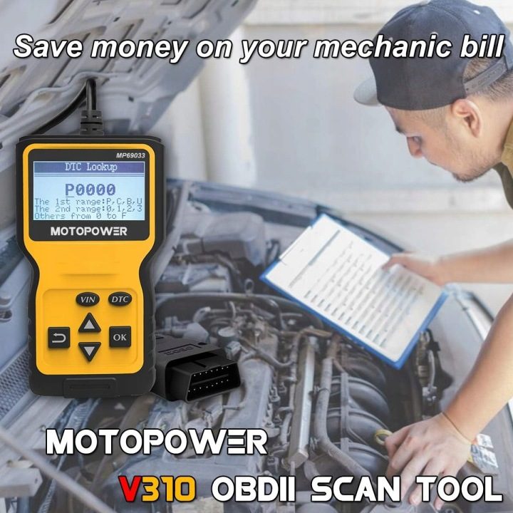 ТЕСТЕР ДИАГНОСТИЧЕСКИЙ OBDII/EOBD MOTOPOWER MP69033, фото 7