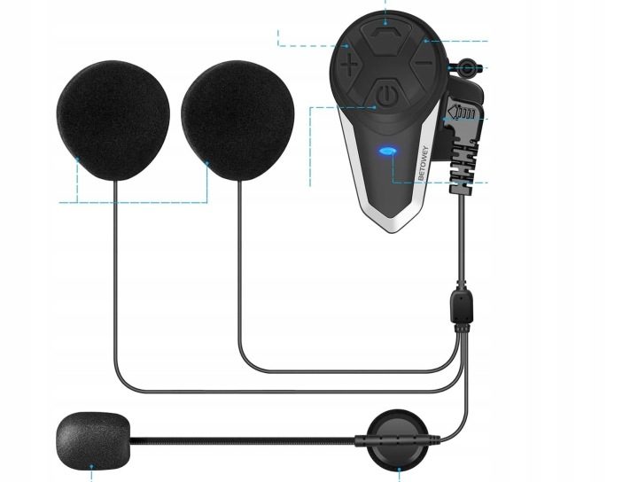 ИНТЕРКОМ МОТОЦИКЛЕТНЫЙ BETOWEY RADIOTELEFON BT-S3 P HARD MIC BLUETOOTH КОМПЛЕКТ, фото 5