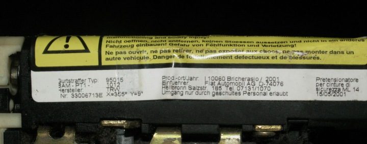 Ремень безопасности передний левый Fiat Punto 2 5D 735347170, фото 4