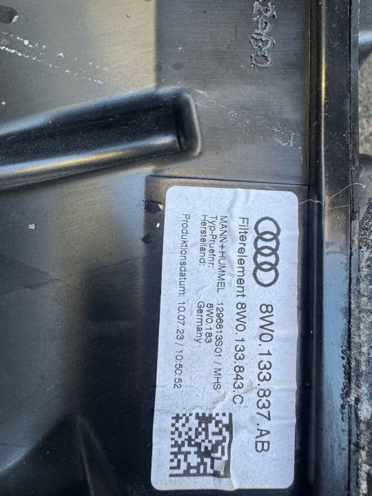 Воздушный фильтр Audi A4 S4 B9 8W 8W0133837A ОРИГИНАЛЬНЫЙ 2024, фото 5