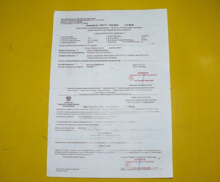 ТОПЛИВНЫЙ БАК ГБО ГАЗА БАЛЛОН В КОЛЕСО WIELOZAWÓR 55L HOM 2028 г. 630/225, фото 3