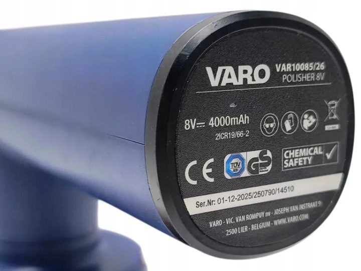 Полировальная машинка беспроводная Varo VAR10085/26 8 В, фото 4