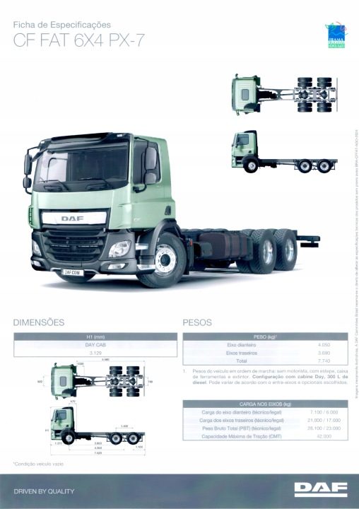ПРОСПЕКТ DAF CF FAT 6x4 PX-7, фото 1