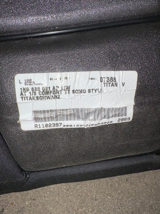Volkswagen Golf VI подушка сиденья диван задний 1k9885031ap, фото 2