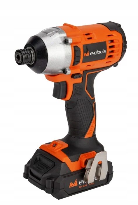 Evotools ударный гайковерт 1/4'' HEX, 2 аккумуляторы + зарядное устройство, фото 1