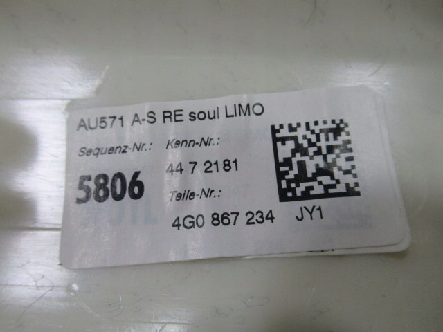 ОБИВКА ЗАЩИТА ОБШИВКА СТОЙКИ ПРАВАЯ AUDI A6 C7 S-LINE 4G0867234 JY1, фото 3