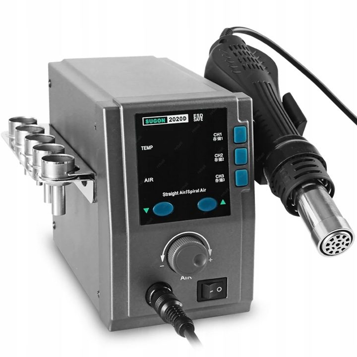 СТАНЦИЯ ПАЯЛЬНАЯ HOT AIR НА ГОРЯЧИЙ ВОЗДУХ СВАРОЧНЫЙ АППАРАТ SUGON 2020D 700W, фото 4
