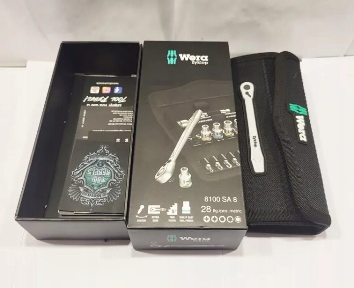 Трещотка с головками 1/4", комплект 28-cz. Zyklop Металл Switch WERA, фото 5
