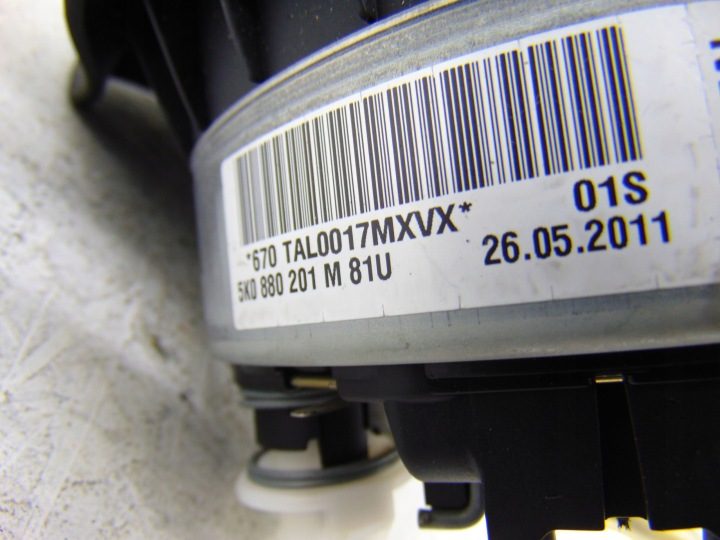 Подушка безопасности воздушная водителя VW Golf VI R GTI 08-12 5K0880201M, фото 5